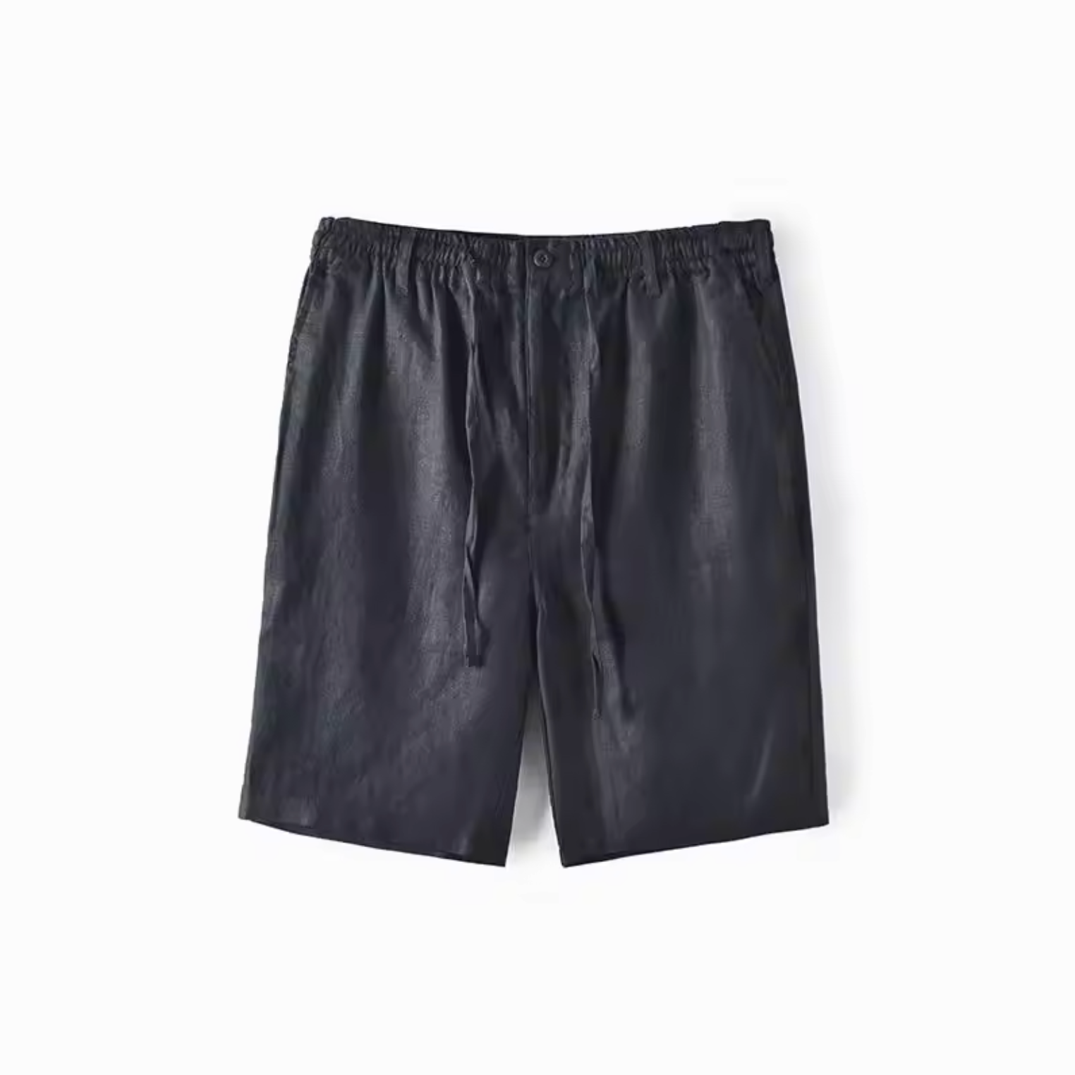 Relaxed fit linen shorts for warm-weather wear