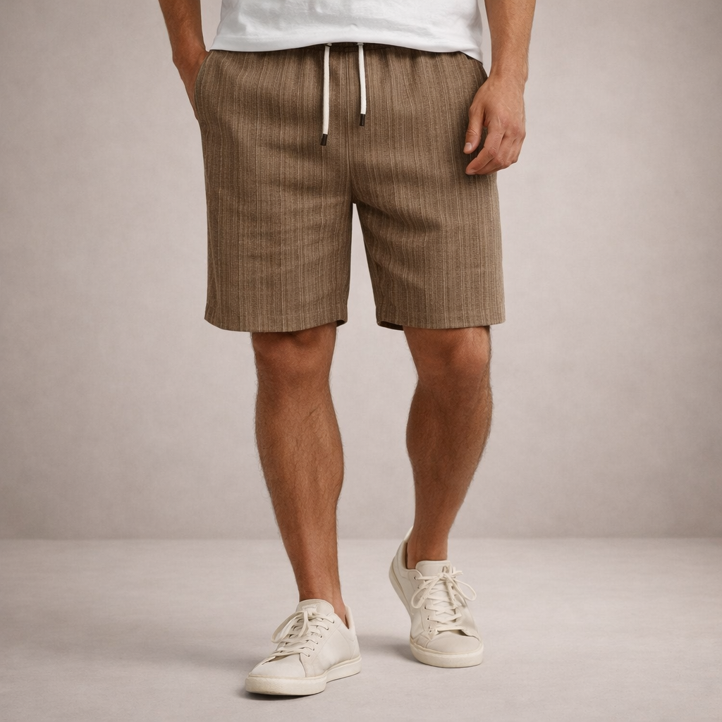 Linen shorts suitable for beach days