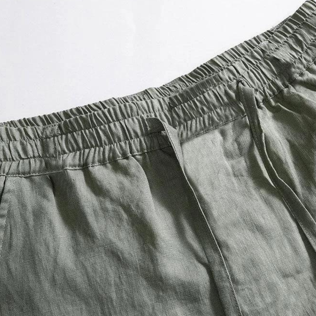 Linen trousers designed for casual occasions
