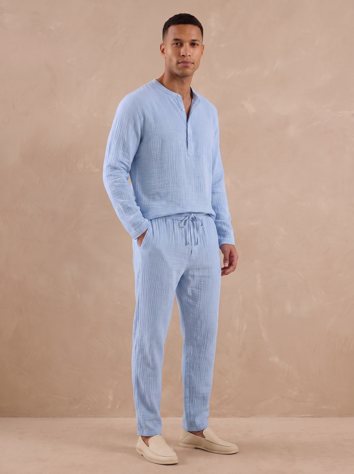 Cotton loungewear set men
