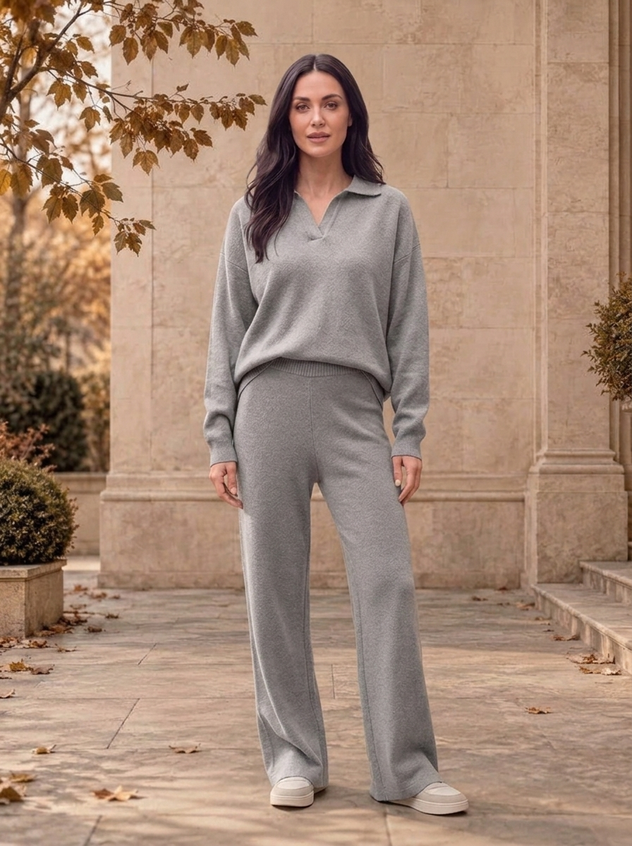 Women's cosy knitted loungewear for winter