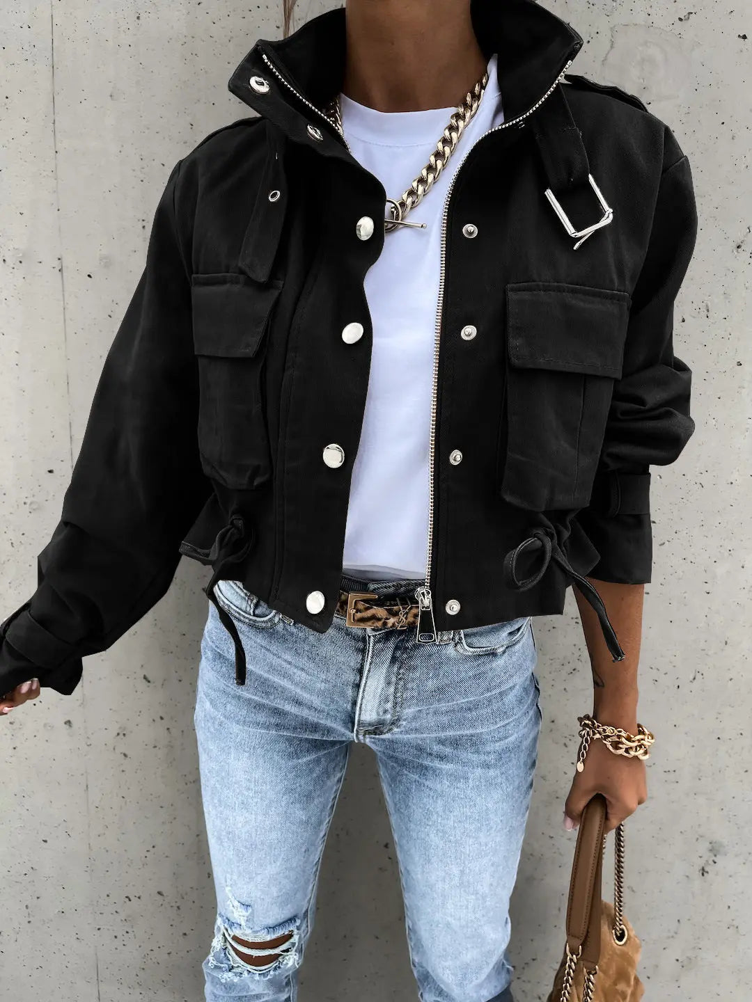 Veste Utility Courte Femme