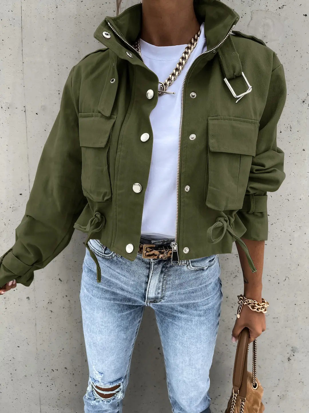 Veste Utility Courte Femme