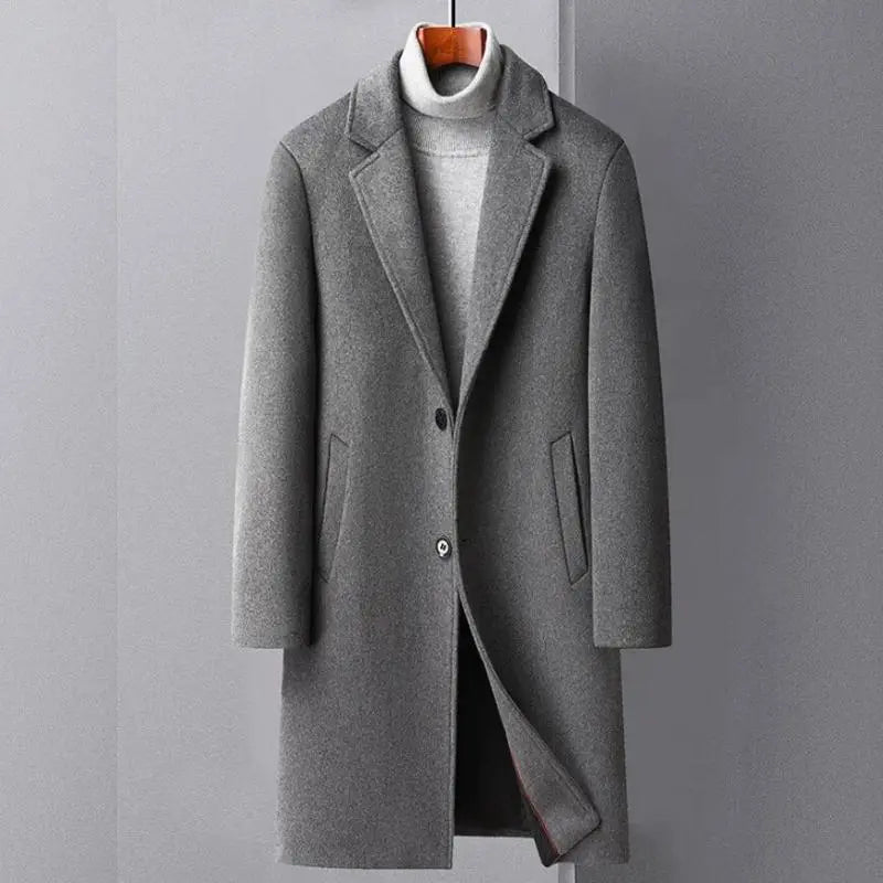 Manteau Long à Simple Boutonnage Homme