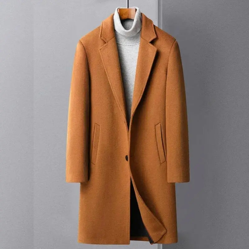 Manteau Long à Simple Boutonnage Homme