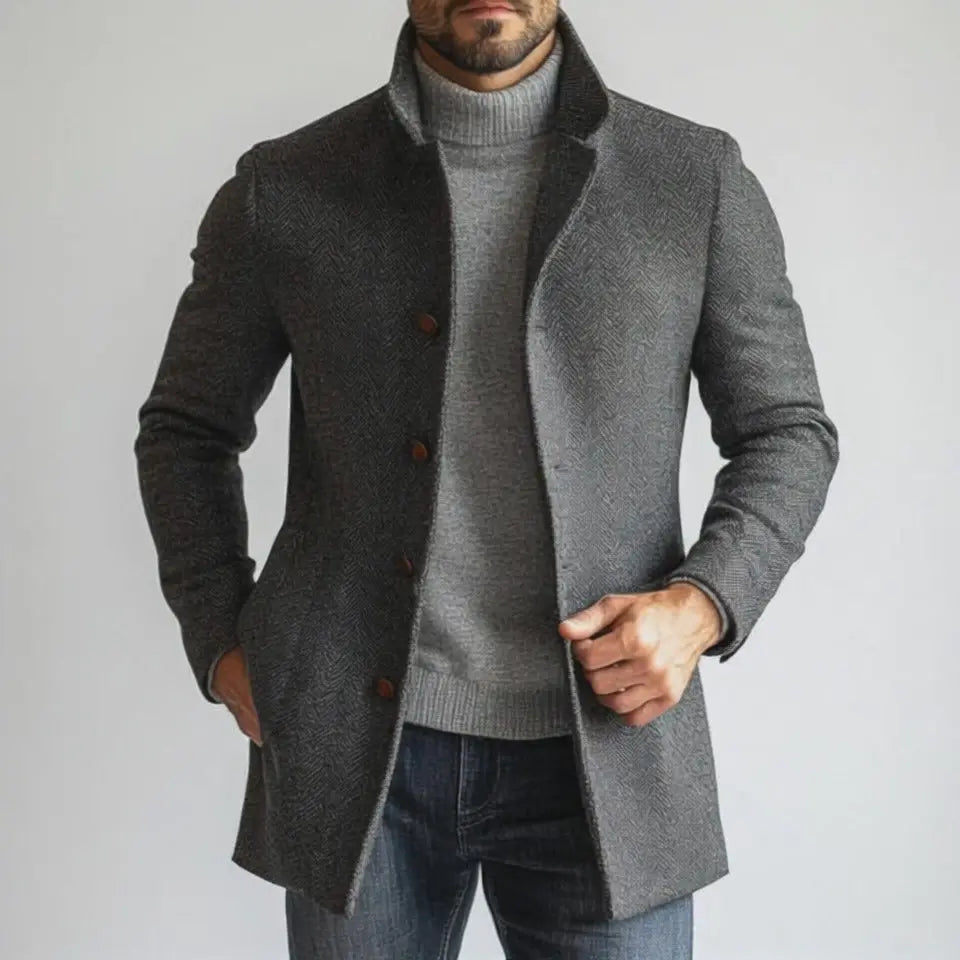 Manteau Mi-Long à Boutons Homme