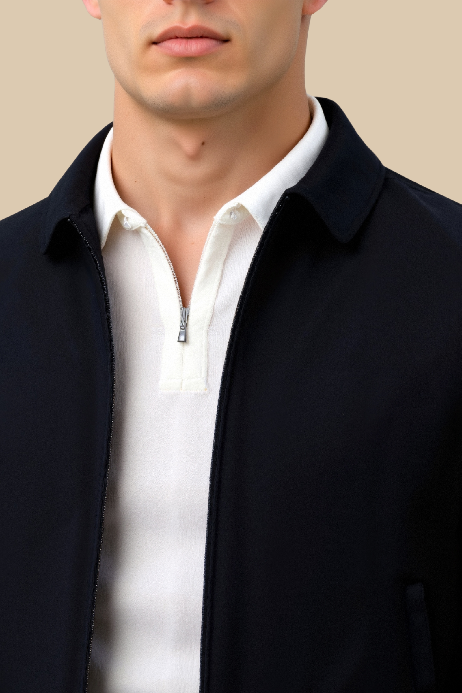 Blouson Matelassé à Fermeture Éclair Homme