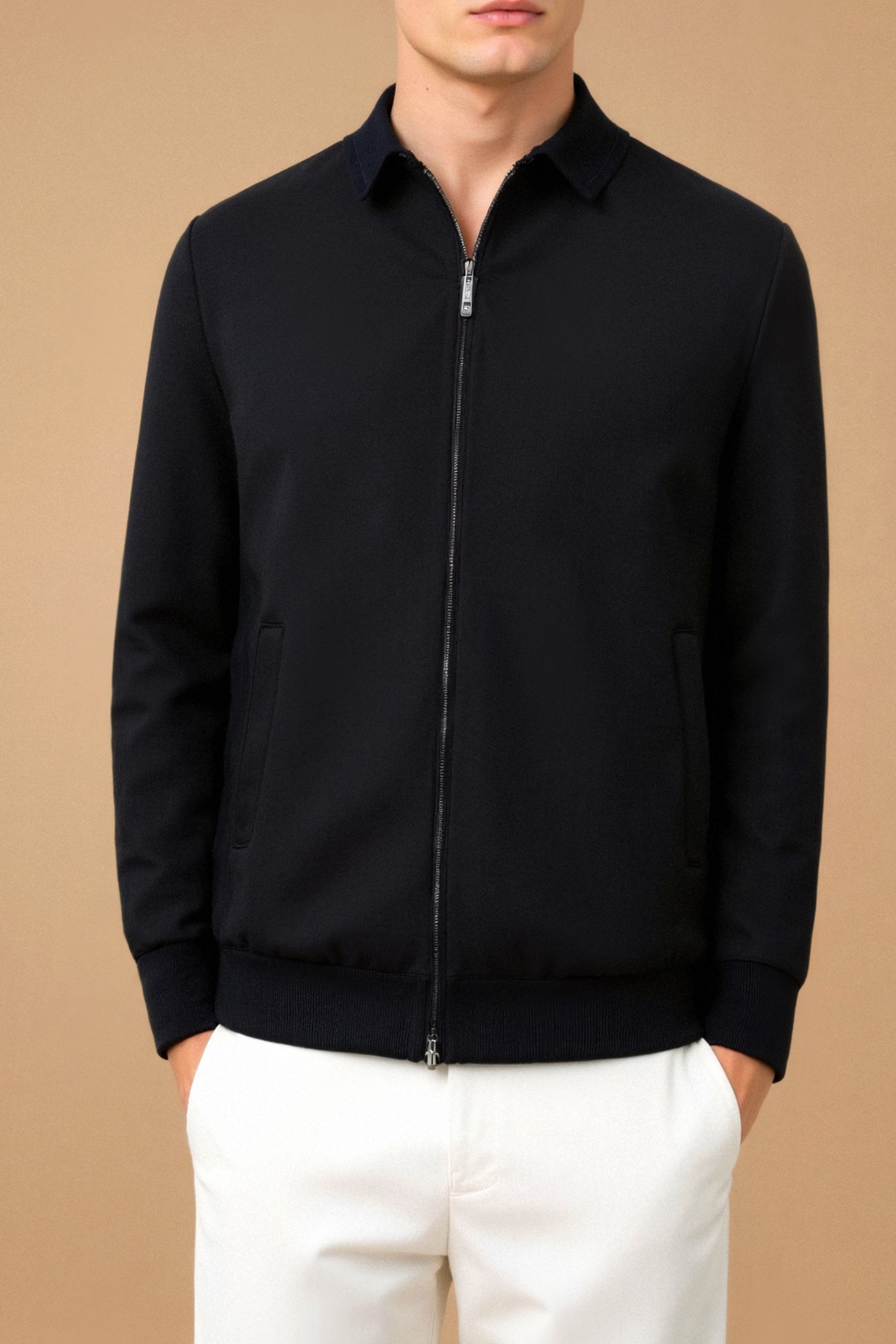 Blouson Matelassé à Fermeture Éclair Homme