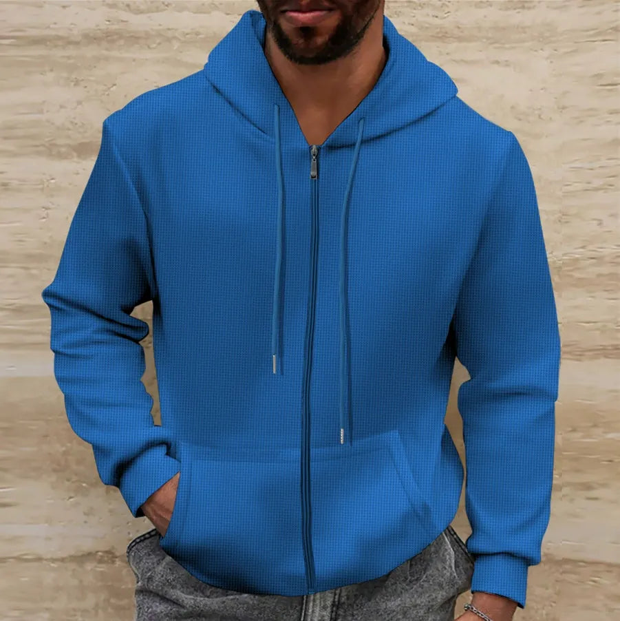 Sweat à Capuche Zippé avec Cordon Ajustable Coupe Slim Homme