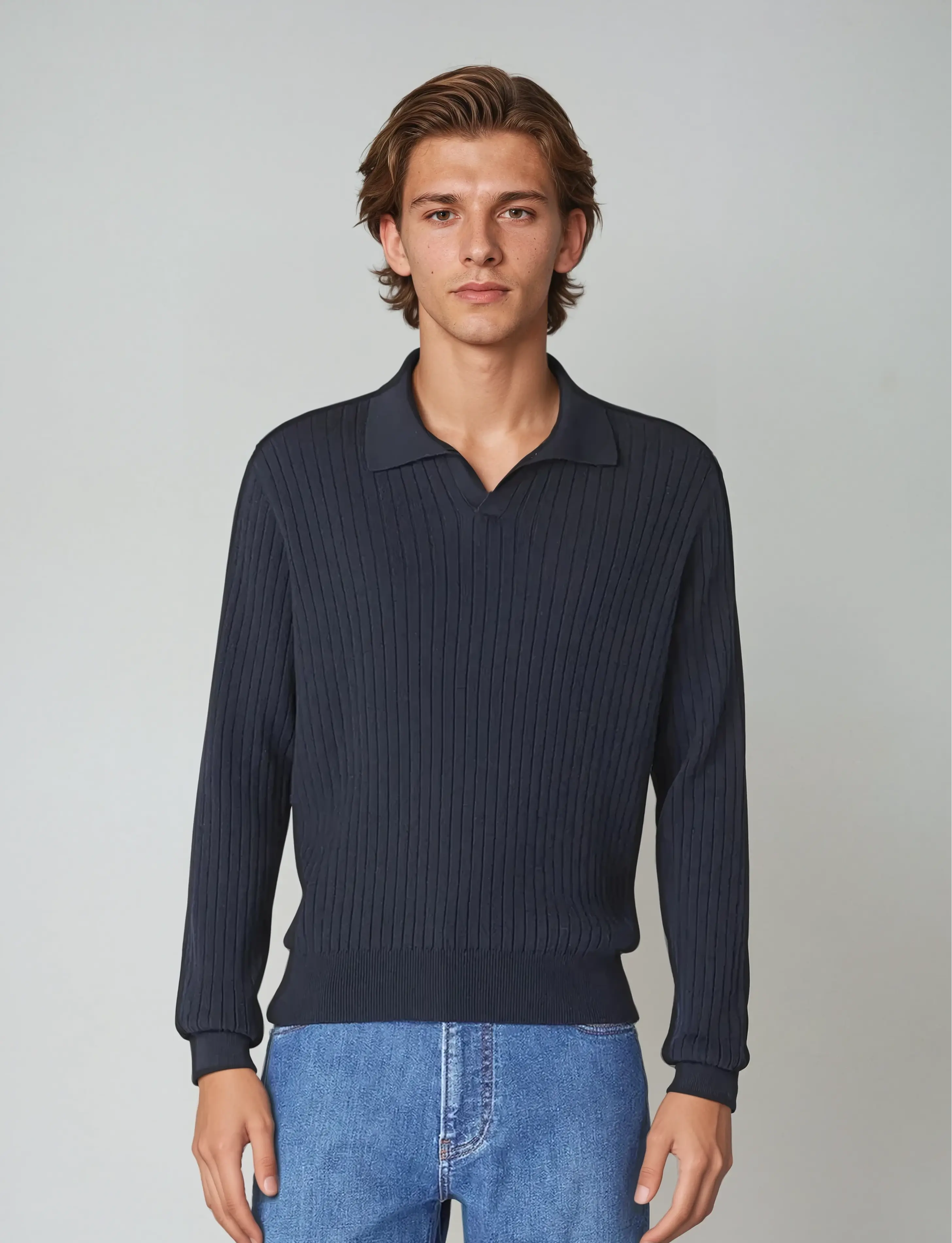 Men's Long Sleeve Polo Shirt