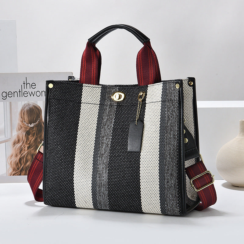 Sac Cabas à Rayures Femme