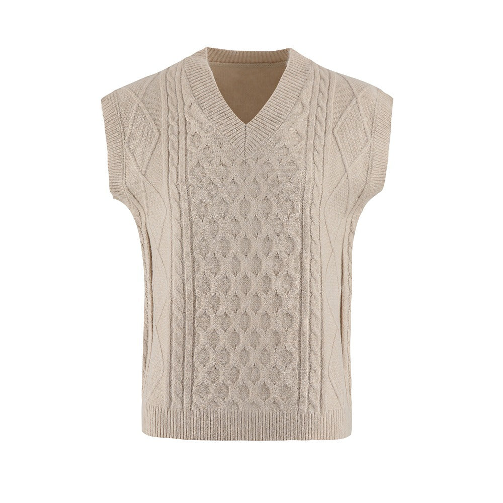 Knitted Cable Vest Women