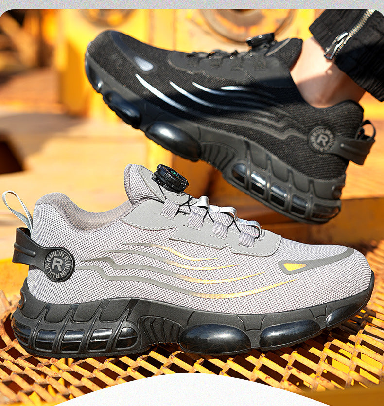 Mesh athletic shoe with moulded sole for men
