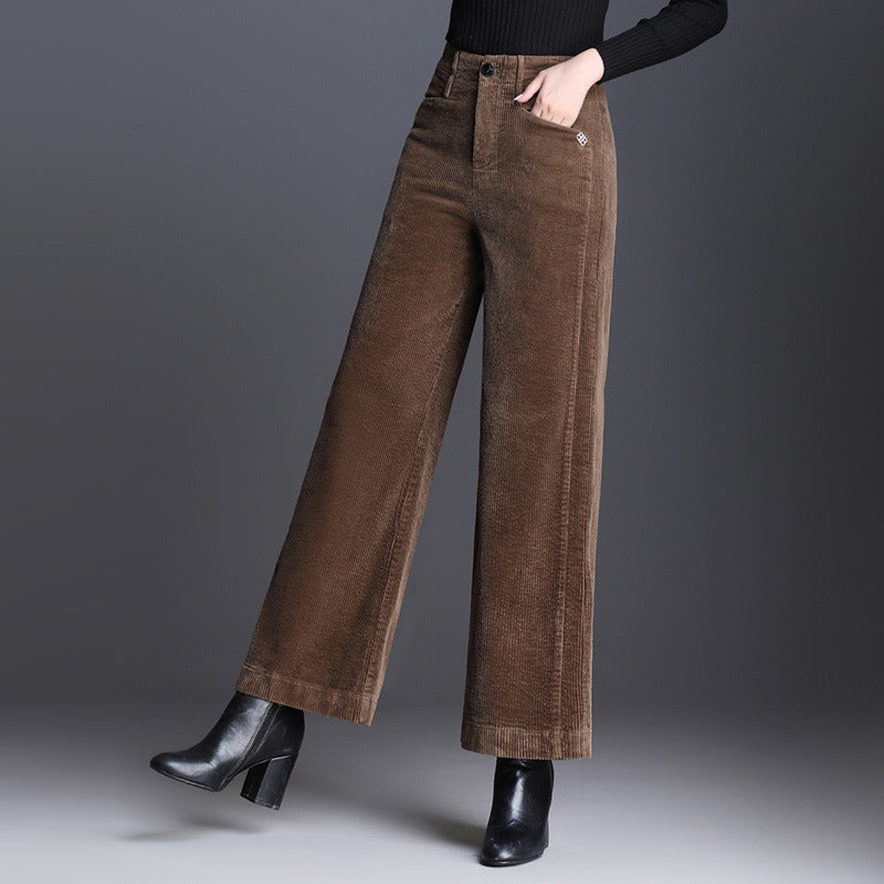 Pantalon Large en Velours pour Femme