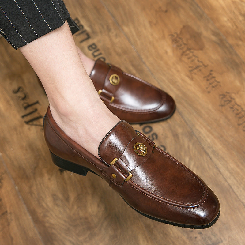Mocassins Classiques avec Détail de Boucle Dorée Homme