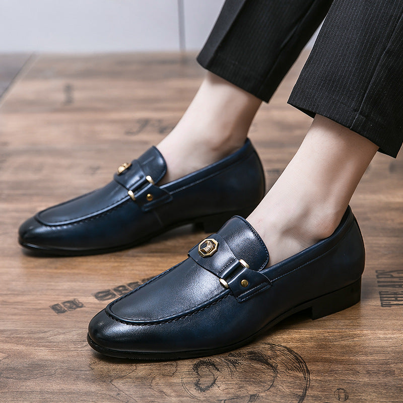 Mocassins Classiques avec Détail de Boucle Dorée Homme