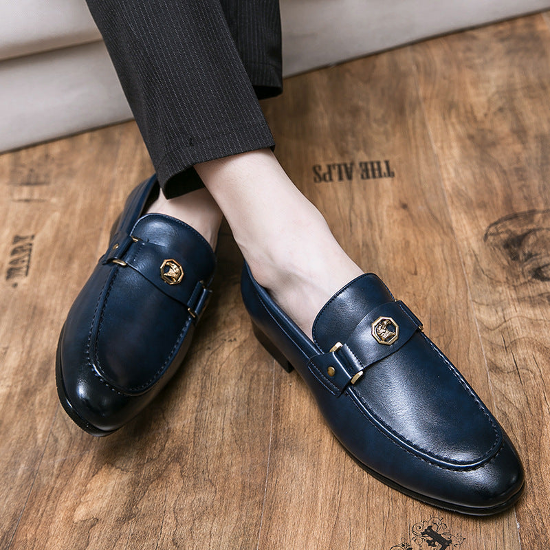 Mocassins Classiques avec Détail de Boucle Dorée Homme
