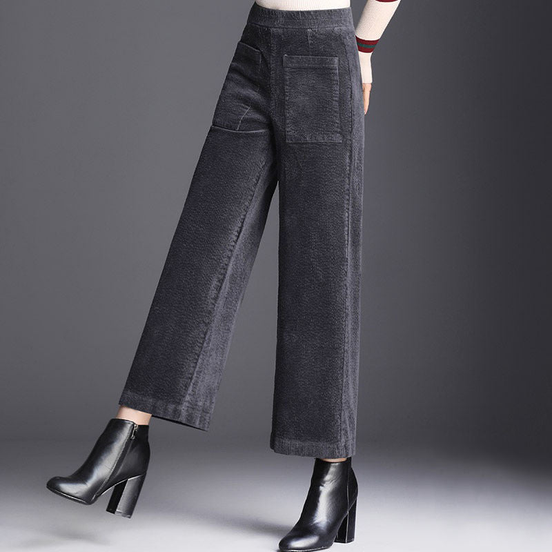 Pantalon Large en Velours pour Femme