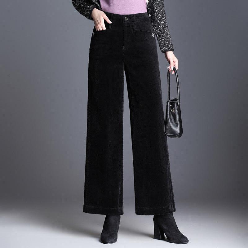 Pantalon Large en Velours pour Femme