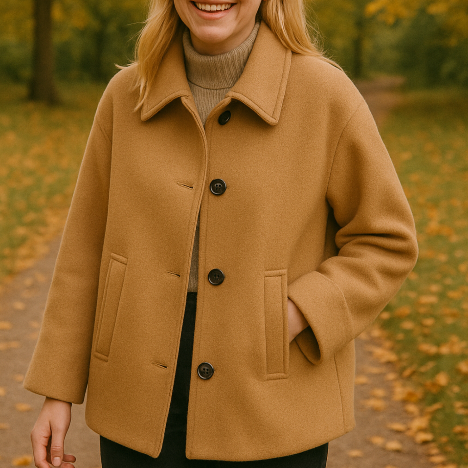 Wool blend jacket for woman 