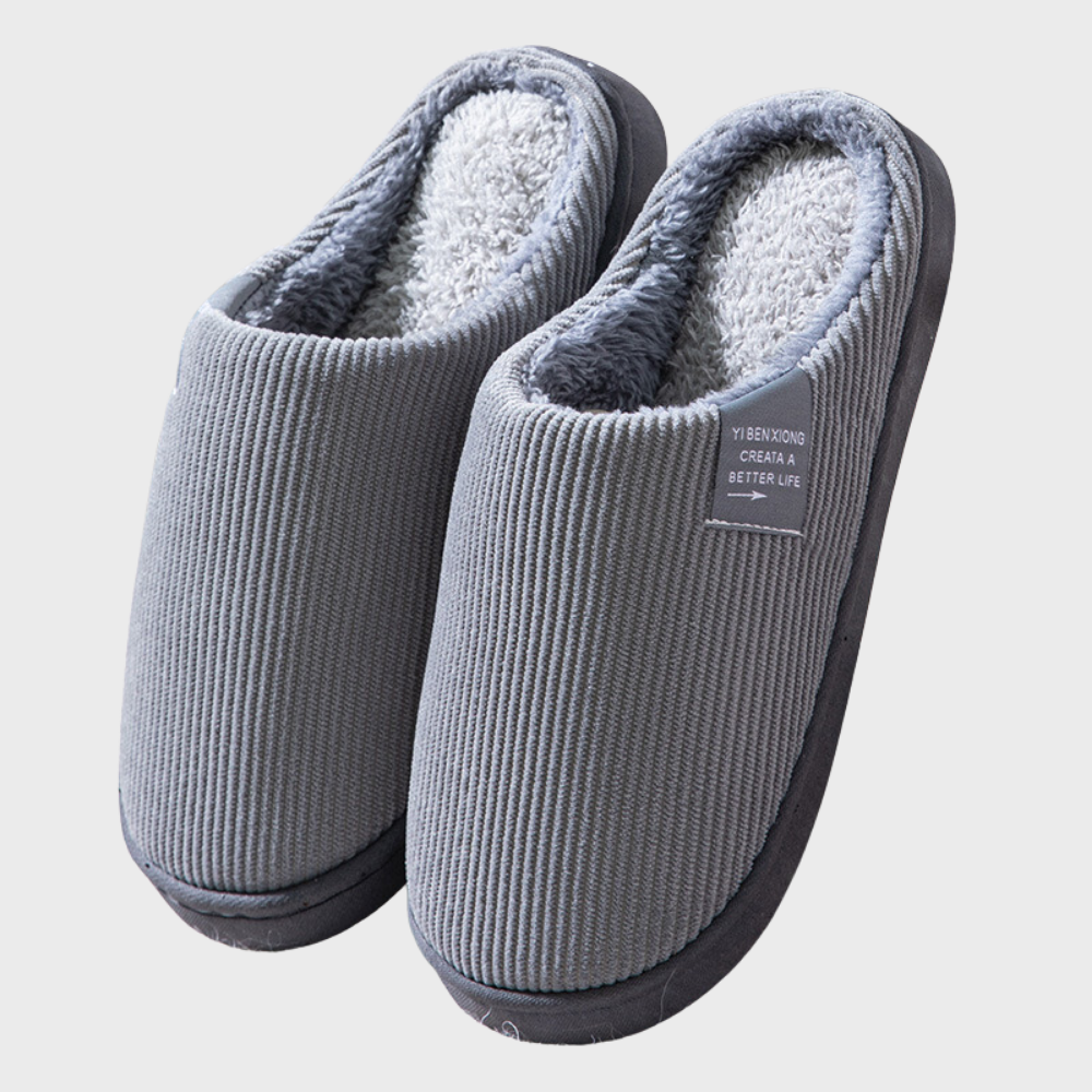 Knit orthopedic slippers with cushioned heel for women
