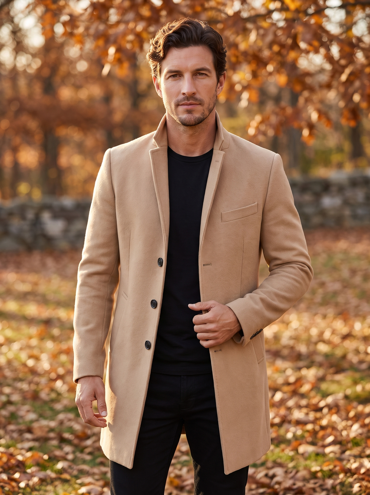 Men's tailored blazer coat for fall