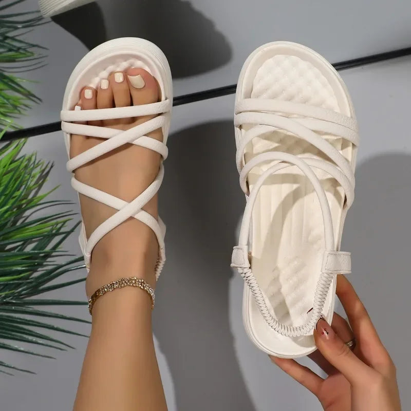 PU Platform Sandals Gladiator Style Women 3