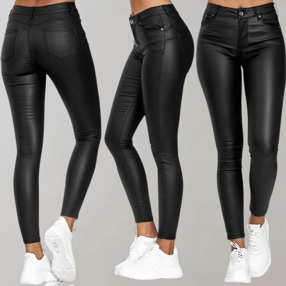 Pantalon Skinny Taille Haute Femme