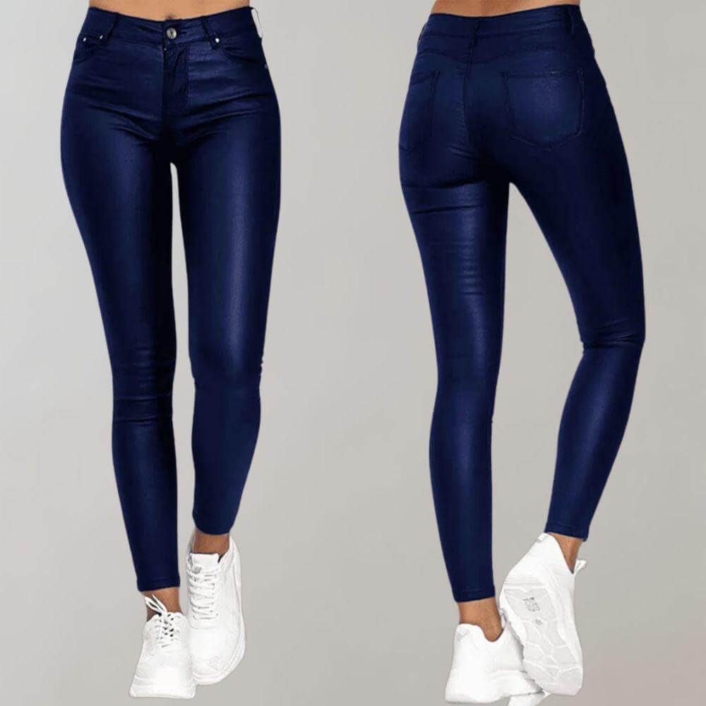 Pantalon Skinny Taille Haute Femme