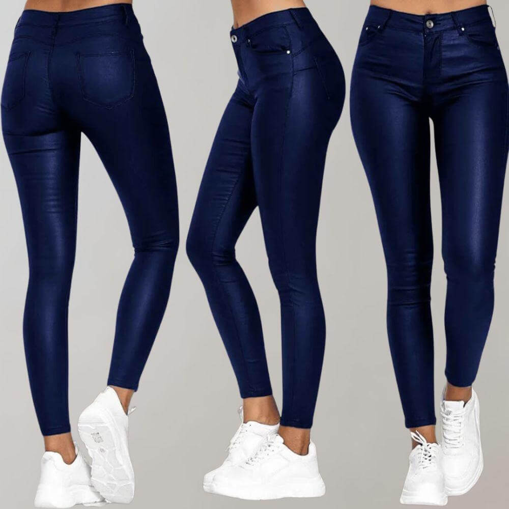 Pantalon Skinny Taille Haute Femme
