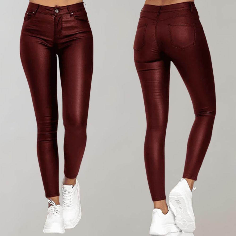 Pantalon Skinny Taille Haute Femme