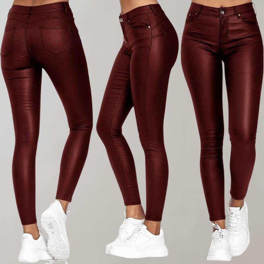 Pantalon Skinny Taille Haute Femme