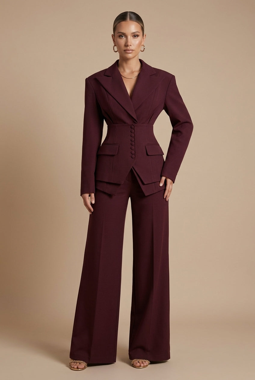 Polyester Suit Fitted Style Women 2