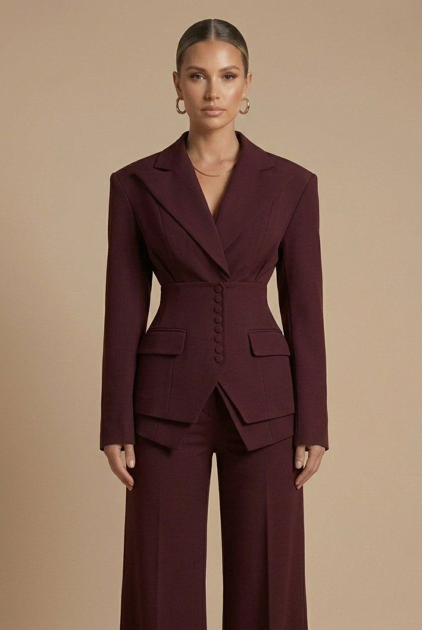 Polyester Suit Fitted Style Women 4