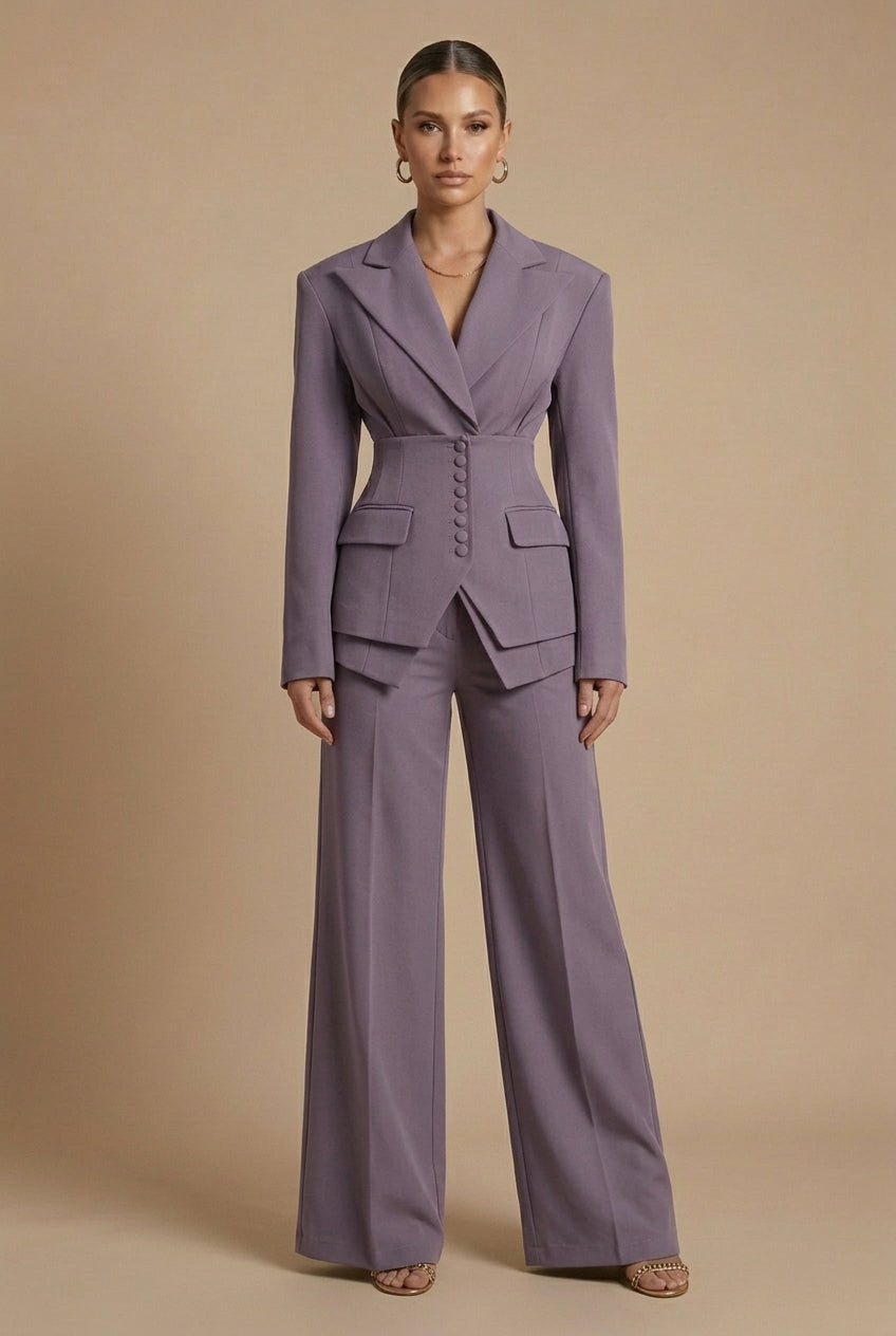 Polyester Suit Fitted Style Women 7