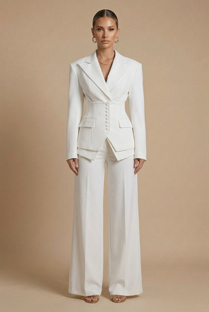 Polyester Suit Fitted Style Women 8