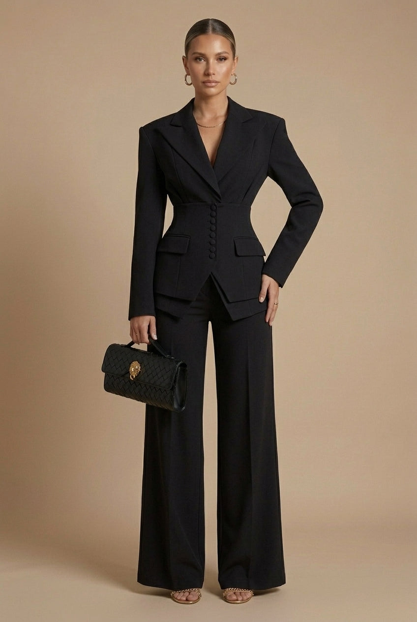 Polyester Suit Fitted Style Women 9