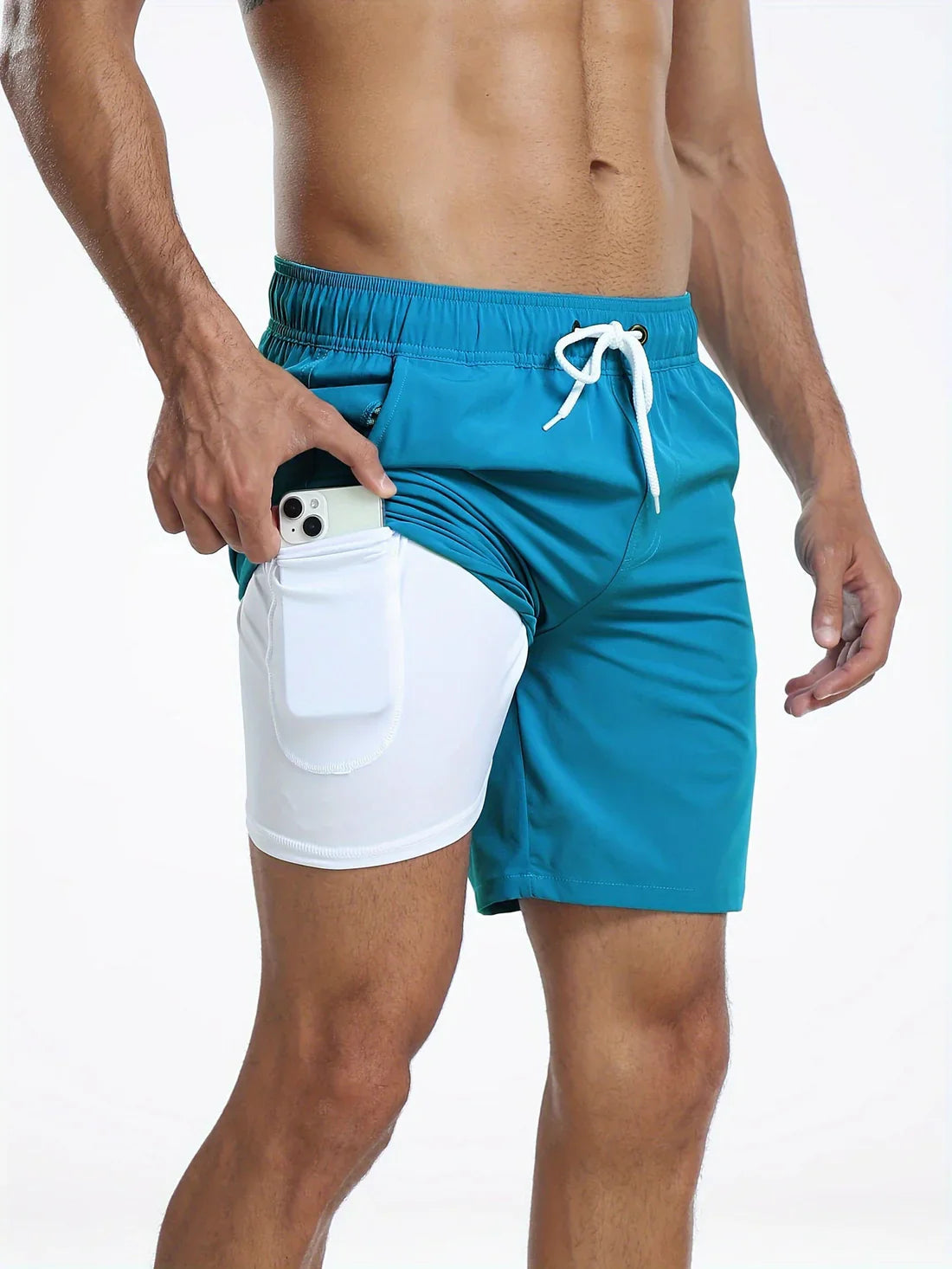 Lightweight swim shorts designed for comfortable movement in and out of the water