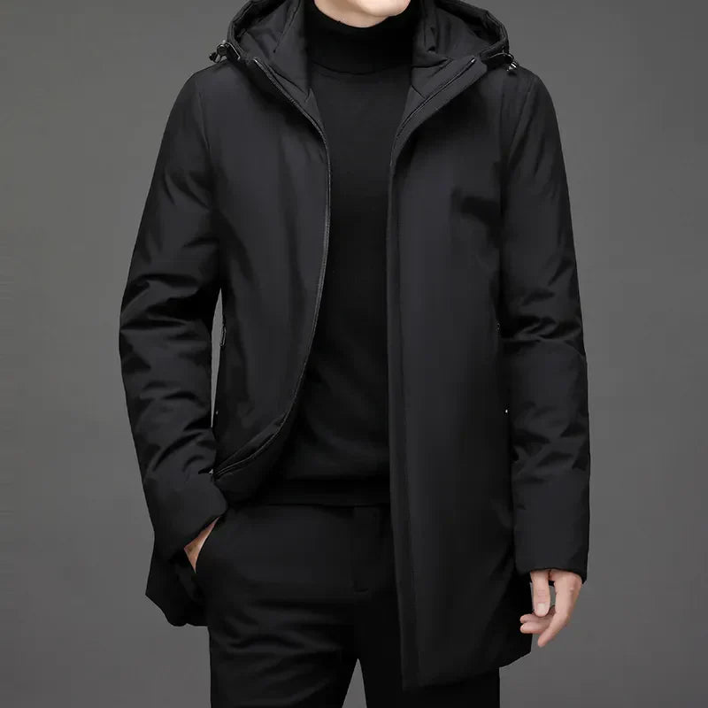 Softshell parka with insulated lining regular fit men