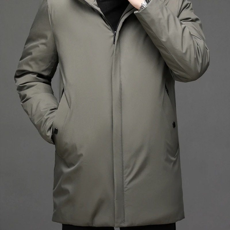 Parka jacket with adjustable hood regular fit men