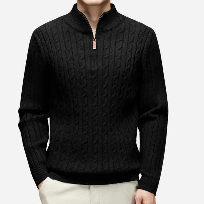 Pull Acrylique Demi-Zippé Regular Fit Homme
