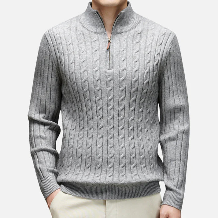 Pull Acrylique Demi-Zippé Regular Fit Homme