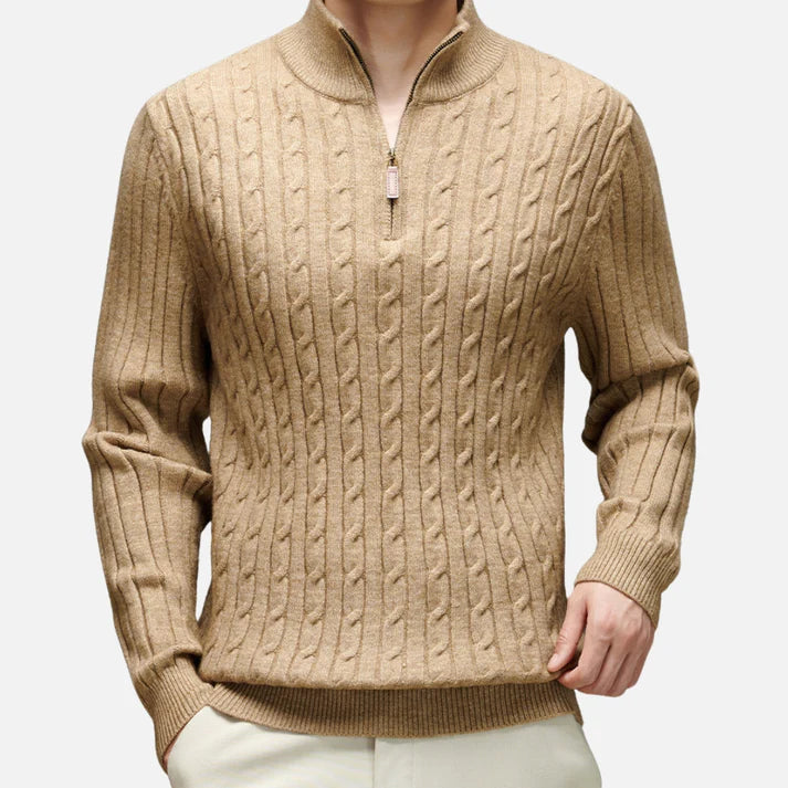 Pull Acrylique Demi-Zippé Regular Fit Homme