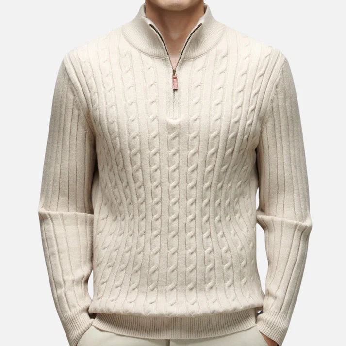 Pull Acrylique Demi-Zippé Regular Fit Homme
