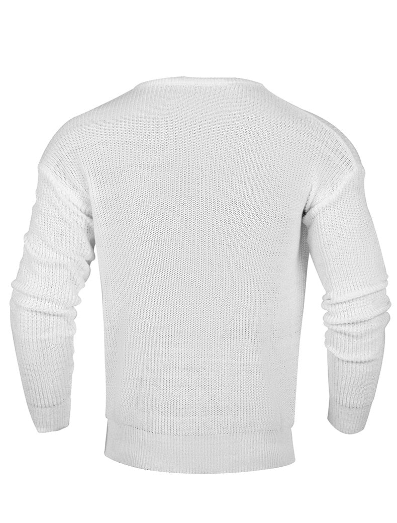 Pull à Mailles Épaisses Côtelées Homme