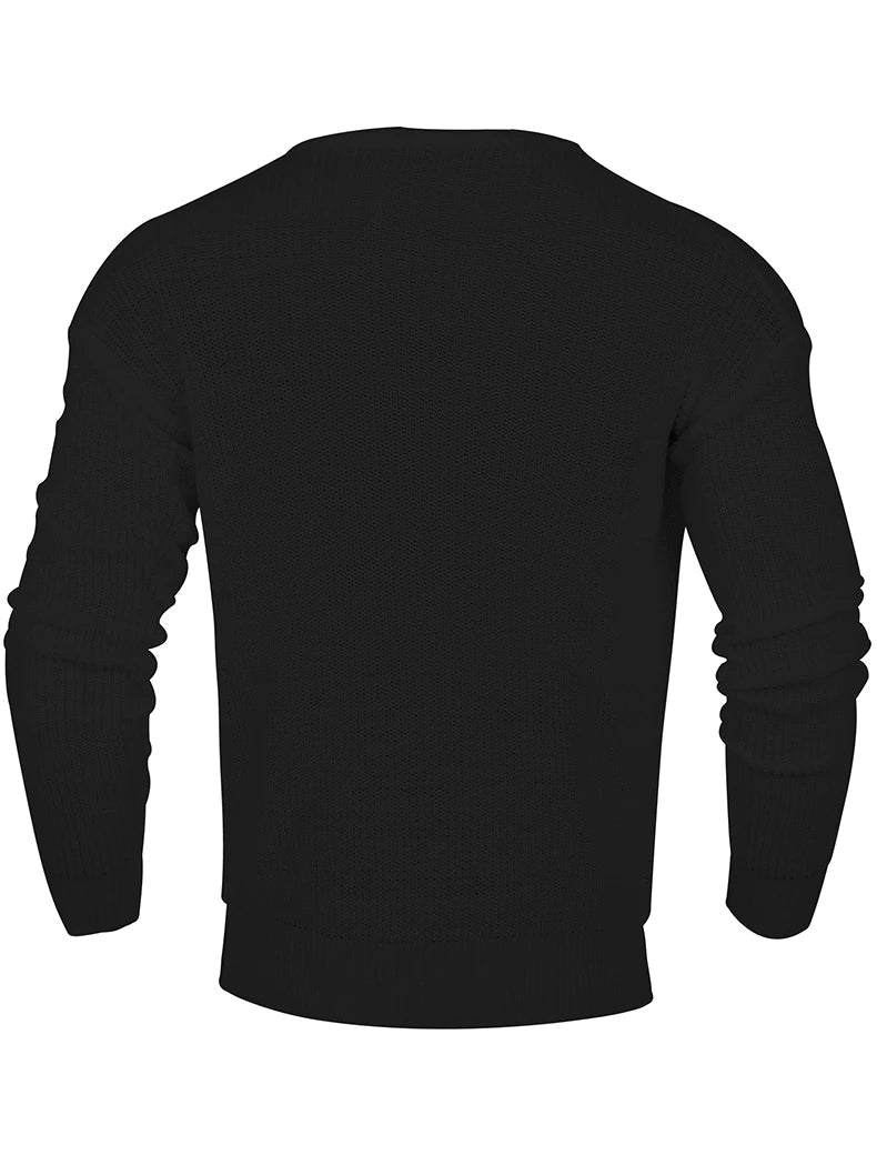 Pull à Mailles Épaisses Côtelées Homme