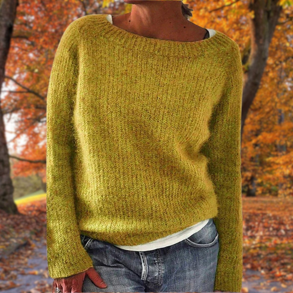 Pull à Col Rond en Maille Coupe Slim Femme