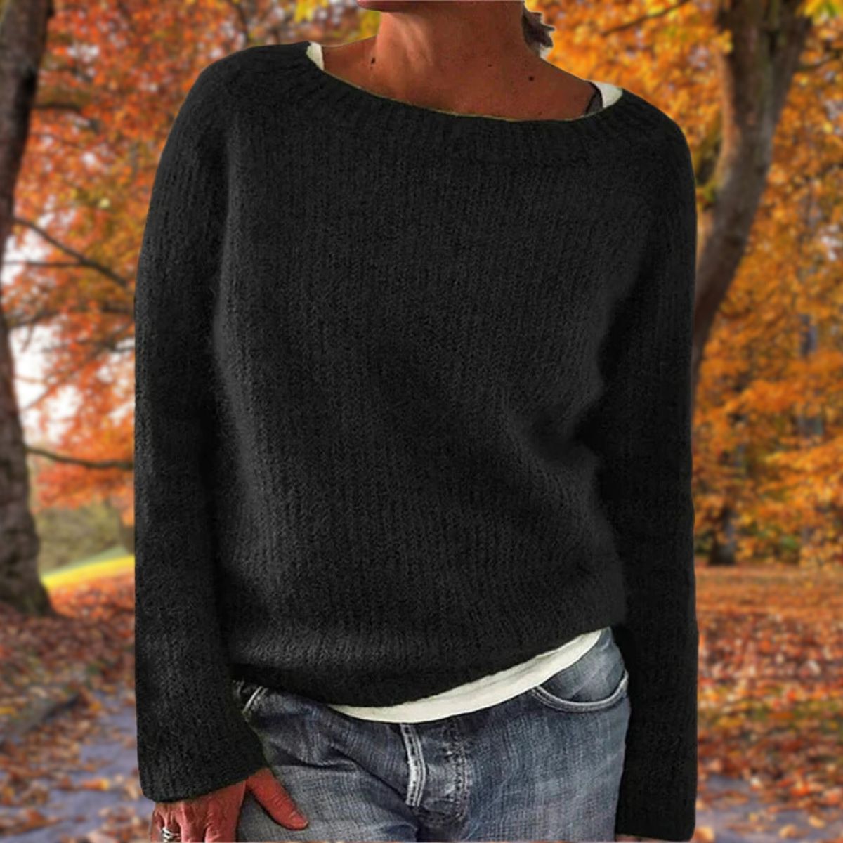 Pull à Col Rond en Maille Coupe Slim Femme