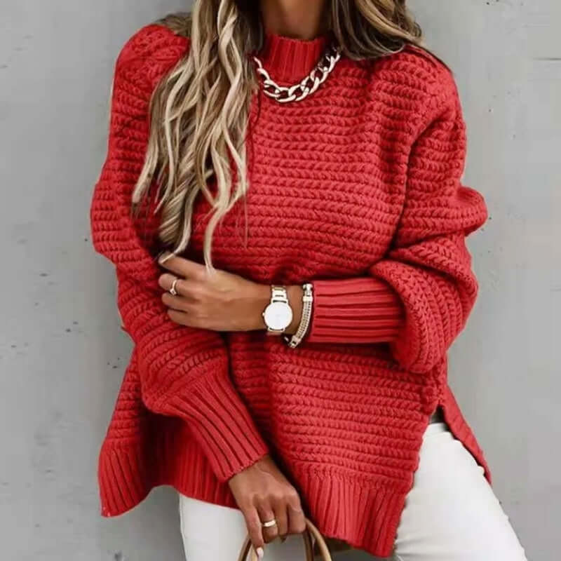 Pull à maille texturée pour femme