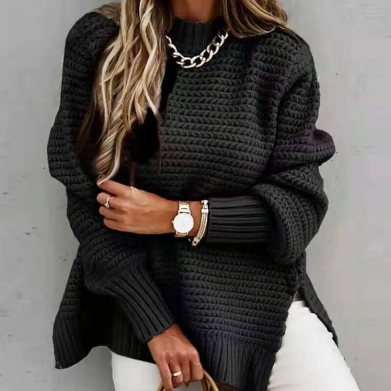 Pull à maille texturée pour femme